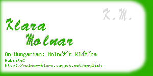 klara molnar business card